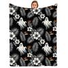 Trippy Swirl Skull Soft Flannel Blanket Breathable Warm Throw for Office Car Sofa Kids Room Birthday Xmas Gift