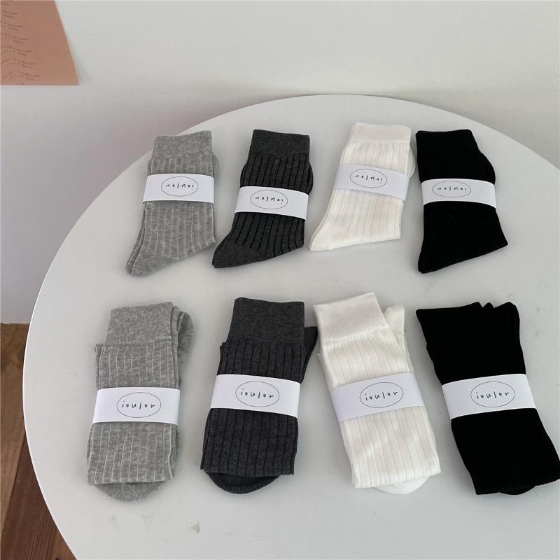 Damen Neue Frühling und Sommer Lange Kniehohe Baumwollsocken