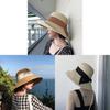 Straw Hat For Women Summer Foldable Sun Hat With Butterfly Bow For Beach And Outdoor Activities