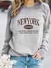 European and American Autumn/Winter Women's Long-sleeve NEWYORK Print Sweatshirt Hoodie