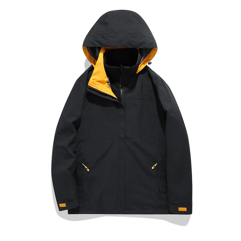 

Fleece Lining Two-piece Set, Three-in-one Couple s Jacket, Outdoor Mountaineering Clothing, Overalls, Warm Jacket for Men and Women 4XL