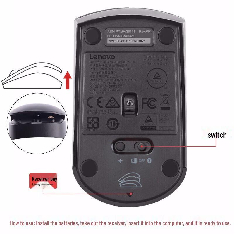 Lenovo ThinkPad Red Dot Wireless Bluetooth Mouse