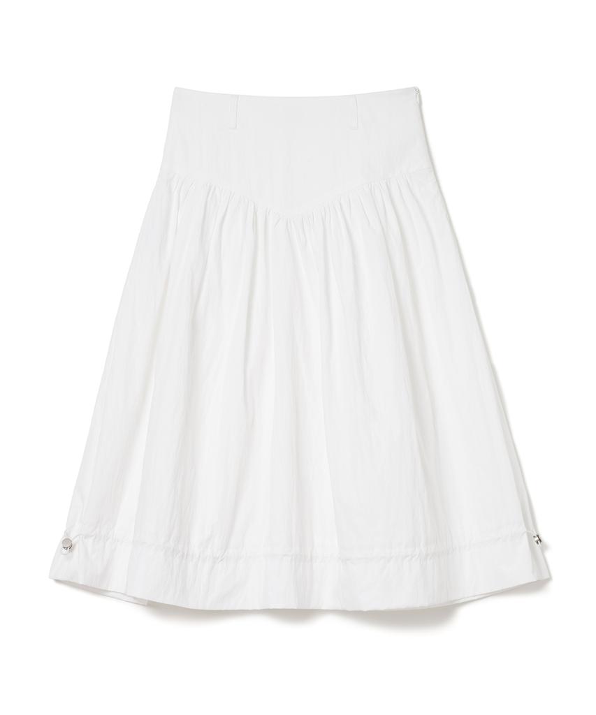 Milo Woman String Balloon Midi Skirt [White]