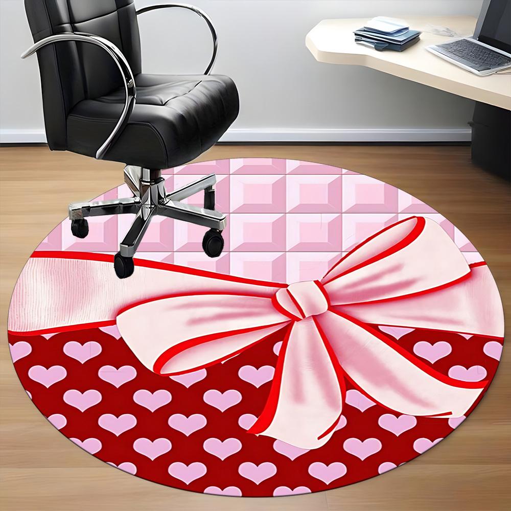 1pc Heart Bows Carpet for Office, Non-slip, Soft and Durable Office Rug, Perfect for Office Yy260128076