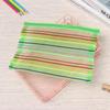 Purse Nylon Cosmetic Makeup Rainbow Color Mesh Pen Bag Grid Cosmetic Storage Zipper Pencil Case