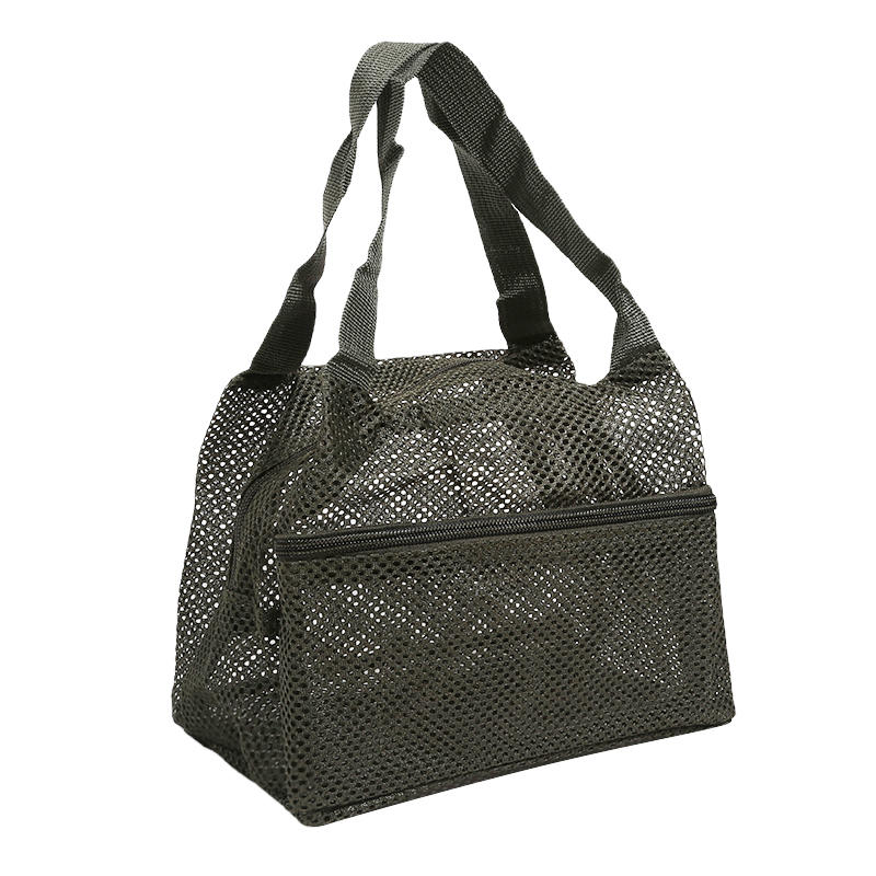 1Pcs Mesh Tote Bag Stylish Mesh Tote Bag Handbag Makeup Pouch Toiletry Bag Swim Storage Bag Suitable For Beach Vacation Cosmetic Bag