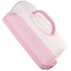 Portable Handheld Bread Box Reusable PP Loaf Cake Keeper Outdoor Picnic Bread Container Rectangular Clear Lid Loaf Bread Storage