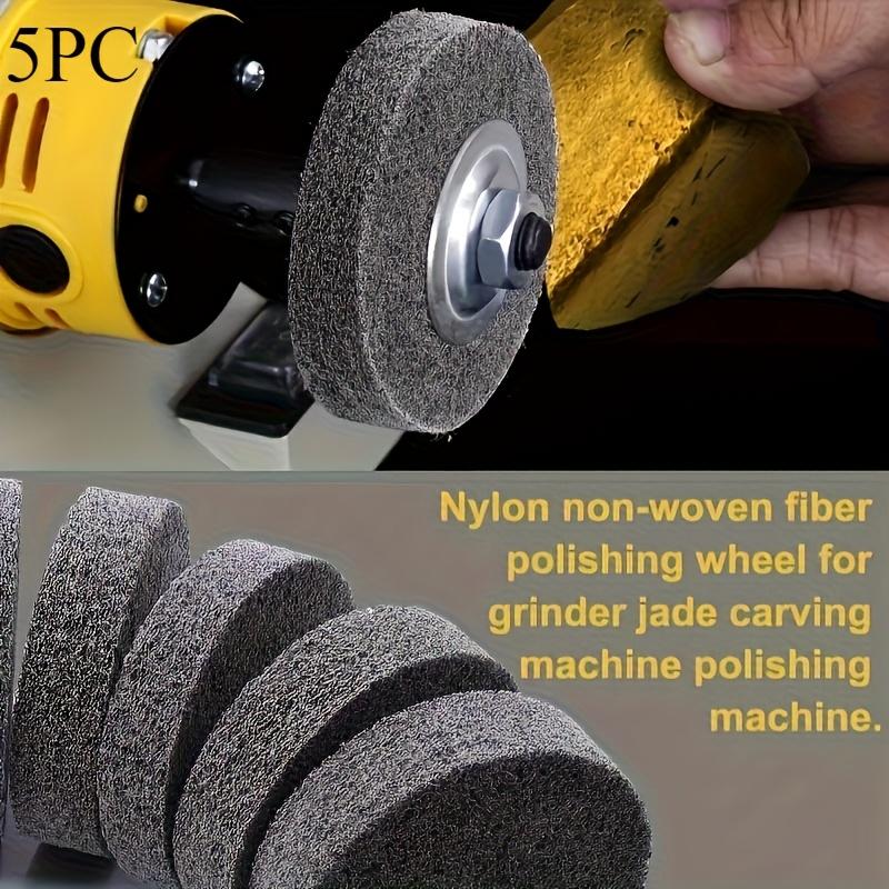 Fiber Polishing Wheel Kit, Round Head Installation Point, Compatible with Disc Sander and Bench Grinder, Suitable for Desktop Polisher