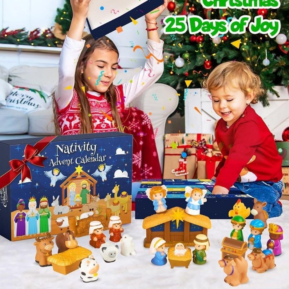 Resin Doll Christmas Advent Calendar Nativity Scene Advent Calendar Winter Party
