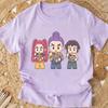 Popular Cartoon Print Women T-Shirt Cartoon Design Casual Harajuku Style T-shirts Girls Round Neck Short Sleeved Top Fans Gifts