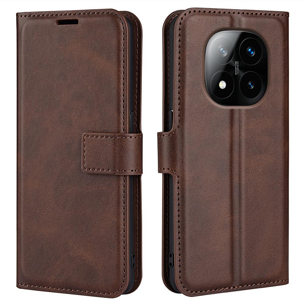 For Xiaomi Redmi Note 14 Pro+ 5G Stand Case Anti-Scratch Calf Texture Leather Phone Cover
