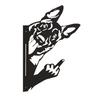 Peeping Animal Sign Metal Middle Finger Squirrel Sign Outdoor Flipping Off Deer Yard Art Decoration Rustic Animal Wall Art Ornament