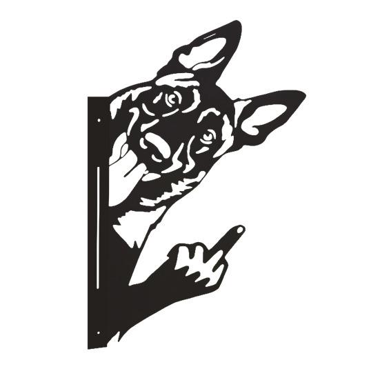 Peeping Animal Sign Metal Middle Finger Squirrel Sign Outdoor Flipping Off Deer Yard Art Decoration Rustic Animal Wall Art Ornament