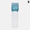 Shampoo Brush Empty Hair Shampoo Bottle With Comb Teeth Salon Treatment Oil Perm Dye Bottle Color Plastic Dry Cleaning Bottle
