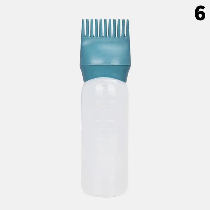 Shampoo Brush Empty Hair Shampoo Bottle With Comb Teeth Salon Treatment Oil Perm Dye Bottle Color Plastic Dry Cleaning Bottle