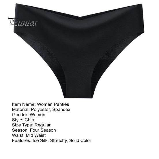 Dame truser Sømløs Middels Høyde Is Silke God Pusteevne Ensfarget Slim Fit Tynn Hurtigtørkende Casual Sport Undertøy Dame Briefs