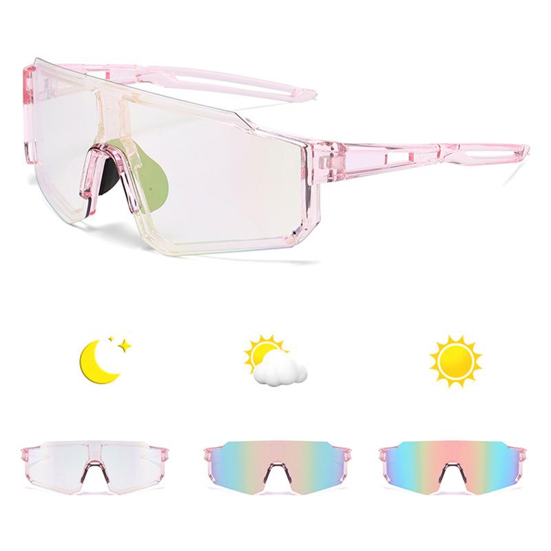 Cross Border New Sports Sunglasses Men Women Cycling Color Changing Glasses