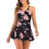 Women's Fashion Sexy Bikini Print  Skirt Hem One-Piece Swimsuit