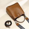 Bag Leather Fashion Bucket Bag Simple Single Shoulder Crossbody Bag Handbag for Women