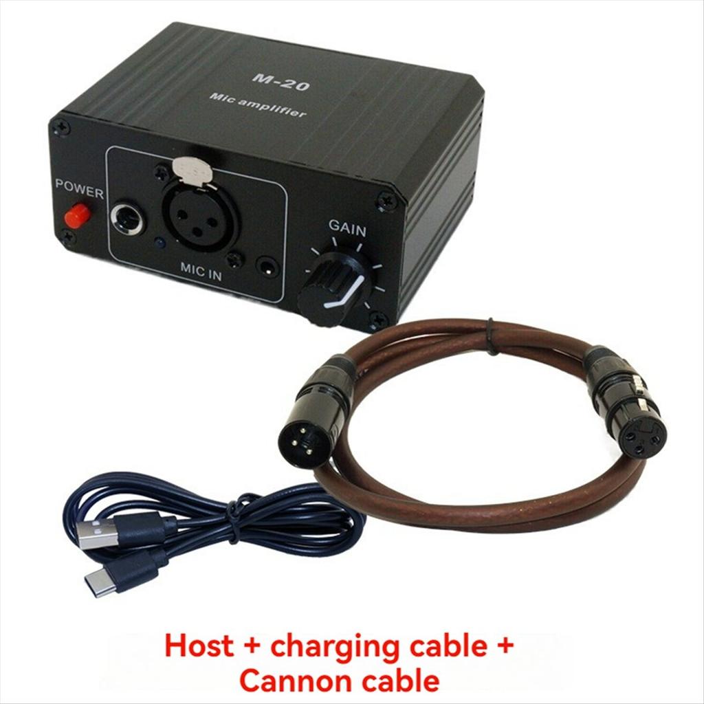 Dynamic Microphone Condenser Mic Amplifier M-20 Audio 48V Phantom Power Charging Black for Live Sound Card Speaker B