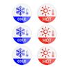 6Pcs/Set Hot Cold Sign Sticker Waterproof PVC Self-adhesive House Kindergarten Bathroom Office Water Temperature Indication Sticker Round Warning
