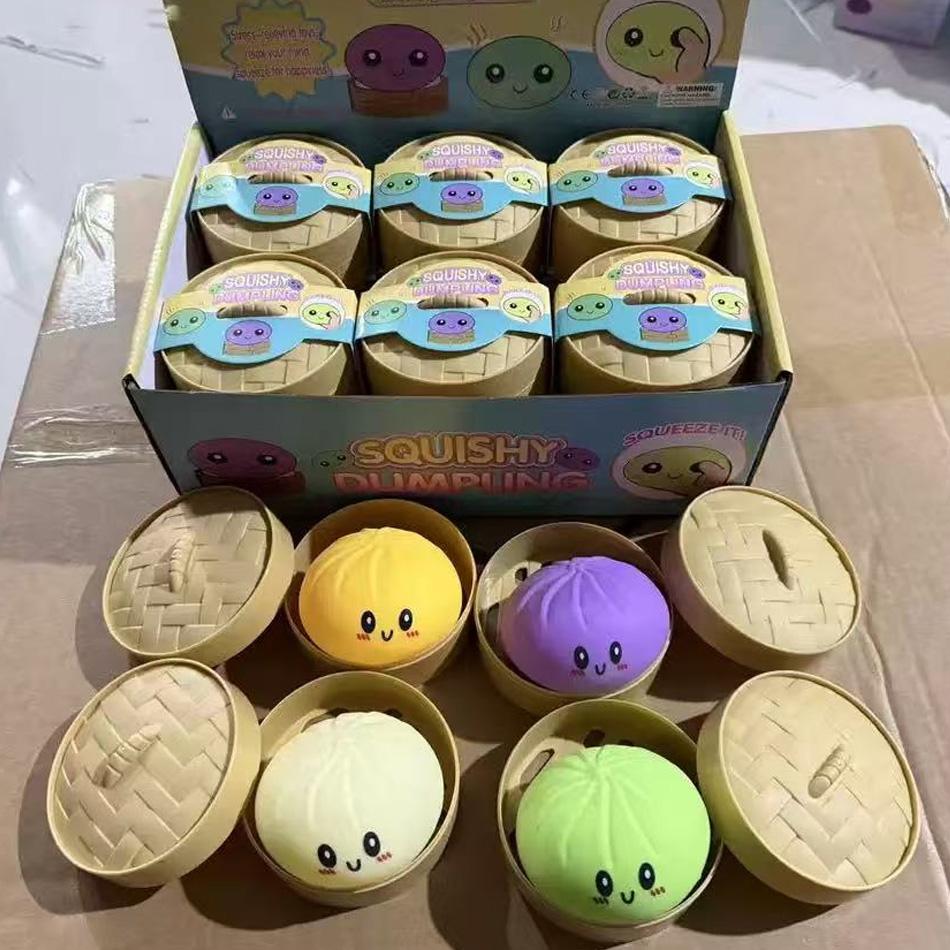 New Colorful Dumpling Squishes Stress Balls Reusable Low Rebound Decompression Toys Dough Ball Unique Home Decoration Gifts