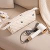 Gesteppte Reisetasche Tragbar Große Kapazität Reißverschluss Aufbewahrungstasche Haartrockner Styling-Tools Leicht Tragbar