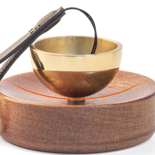 Mini Orin (Small But Great Sound) - Brass Singing Bowl with Long-Lasting Sound - Portable and Perfect for Buddhist Altars