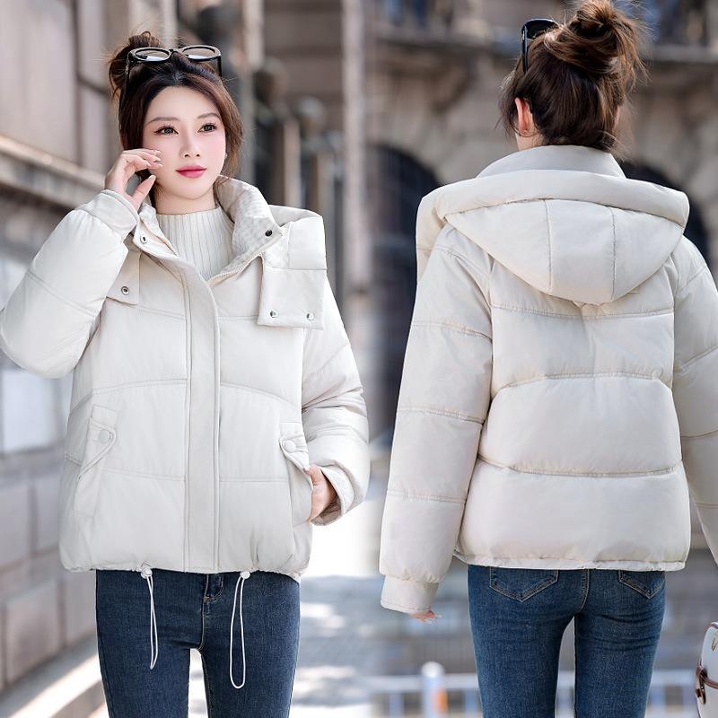 Removable hat cotton-padded clothes women's short winter new small cotton-padded clothes thickened warm fashion cotton-padded jackets