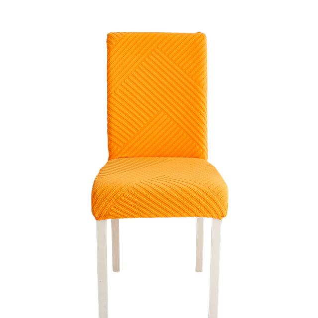 Dining Room Chair Covers Stretch Woven Jacquard Thick Plush 5 Styles String Pattern Chair Slipcovers Super Secure Chair Guard