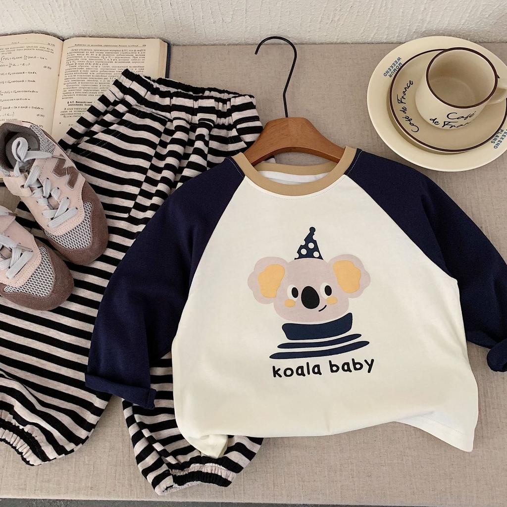 Children'S T-Shirt Spring New Korean Version Of Boys And Girls Cartoon Sleeves Jumper Baby Bottoming Shirt