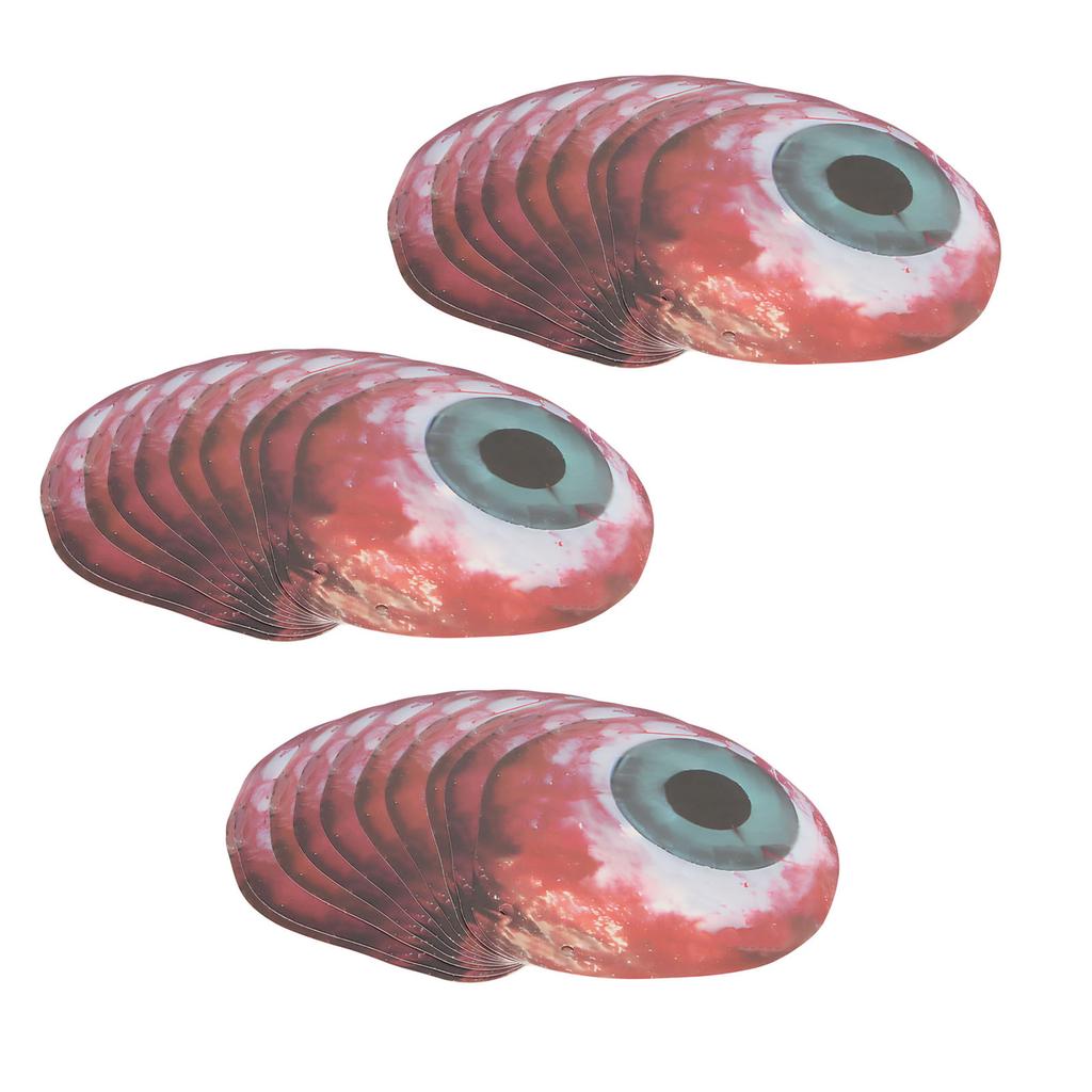 30 Stück Blutiges Augapfel-Banner Gruselig Lebensecht Helle Farben Halloween Blutiges Banner mit Spulen-Nadeln für Dekoration Party