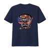 Born In The U S A Victory Motorcycle Softstyle T Shirt Since 1997 Road Tested USA Flag Design Vintage Washed Casual Soft