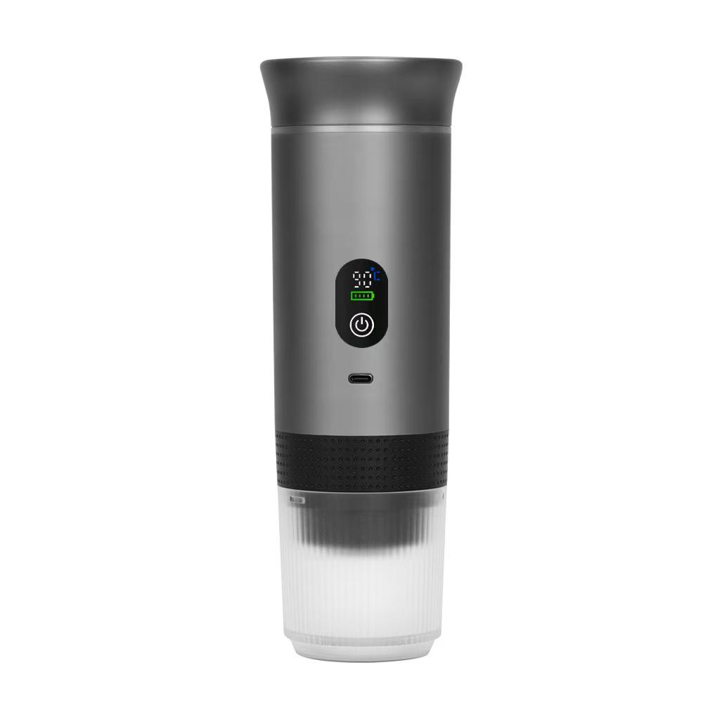 Prenosný espresso kávovar na USB nabíjanie s digitálnym displejom - Poloautomatický kávovar na kapsule