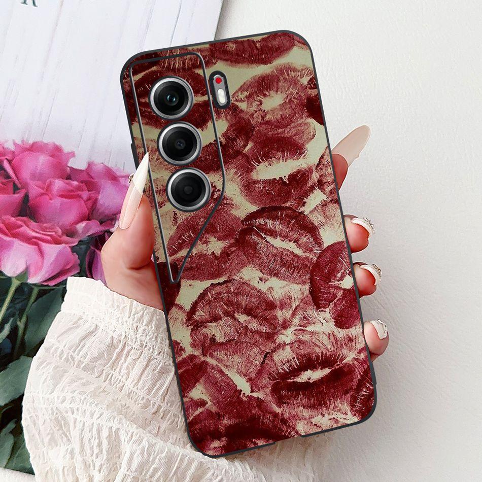 For Tecno Camon 40 Pro 4G Camon40 Elegant Floral Cat Phone Case For Camon 40 40Pro 4G CM6 CM5 Black Silicone Soft Cases Bumpers