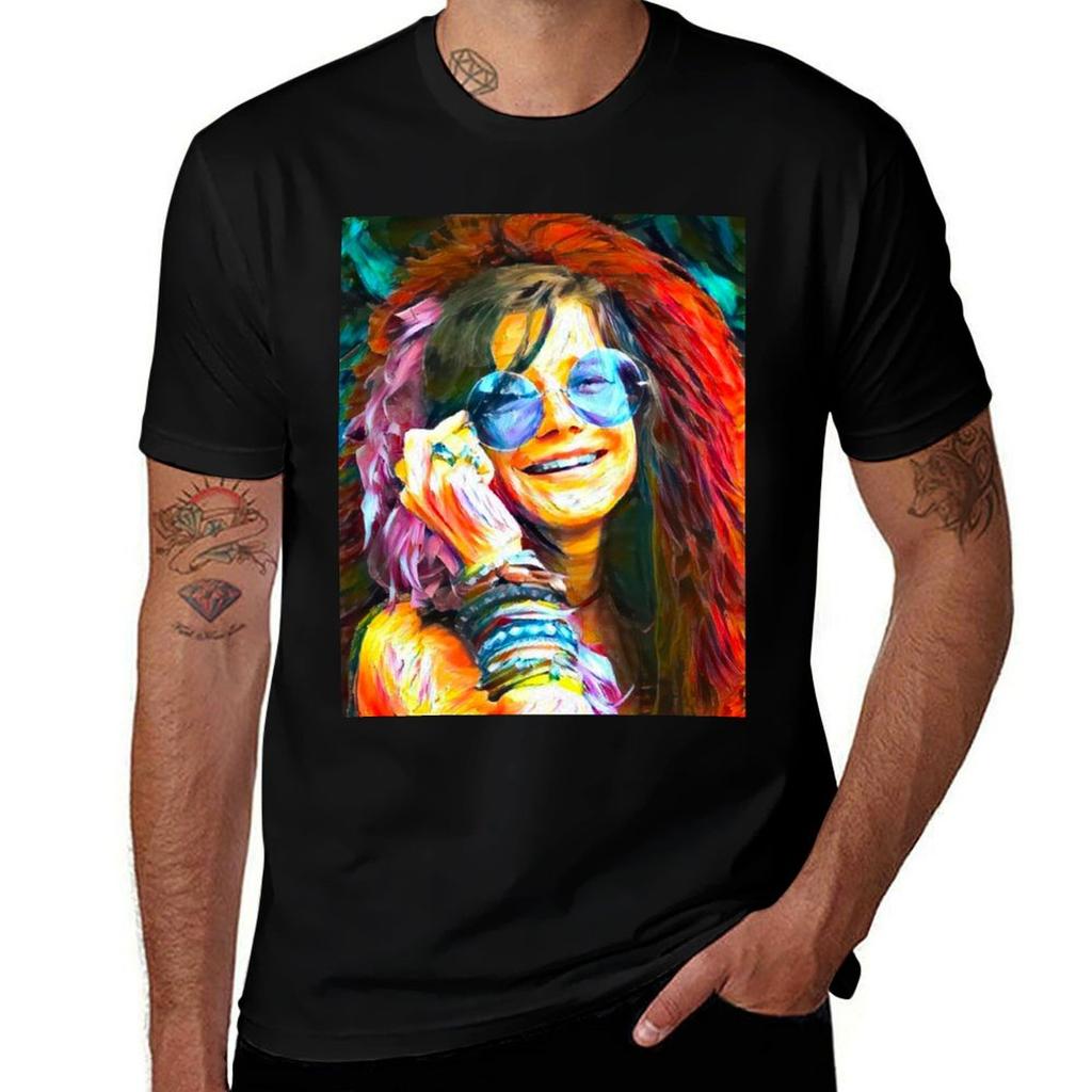 Janisjoplin Tshirt Casual Street Style Short Sleeve Tee