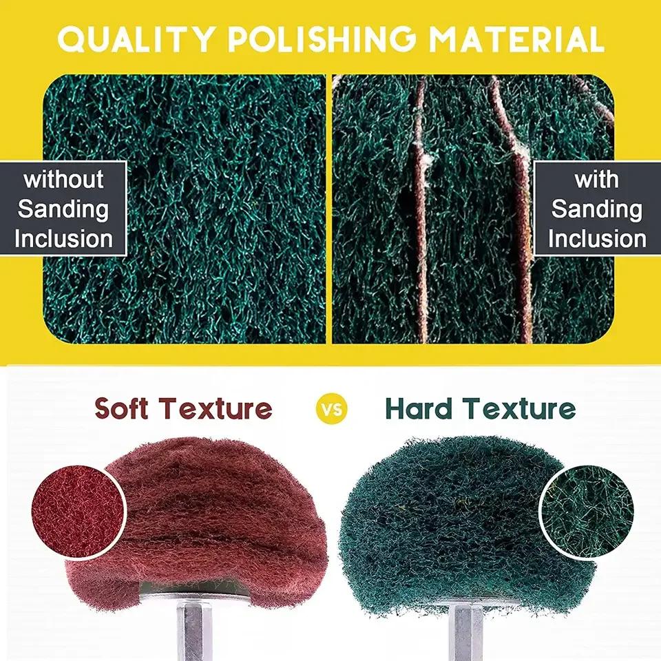 20PCS Mini Drill Abrasive Brush Nylon Buffing Polishing Wheel Dremel Rotary Hand Tool Accessories Set Rust Remover
