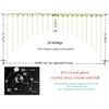 20 Strings Crystal Beaded Curtain, Arched Door String Curtain, Hanging Doorway Room Divider Suitable for Home, Coffee House, Bedroom, Restaurant.