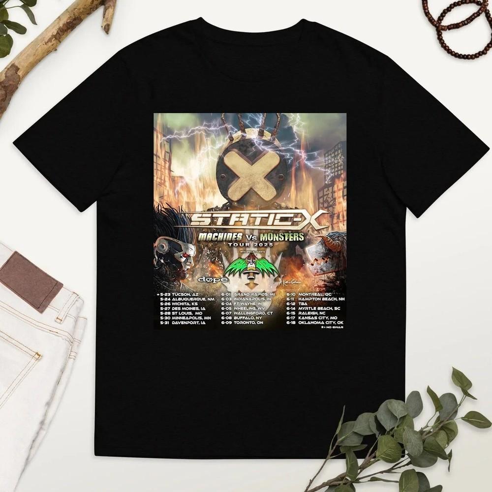 

Static X BAND MACHINES VS MONSTERS TOUR T Shirt Full Size S5XL FN1108 Unisex T-Shirt L