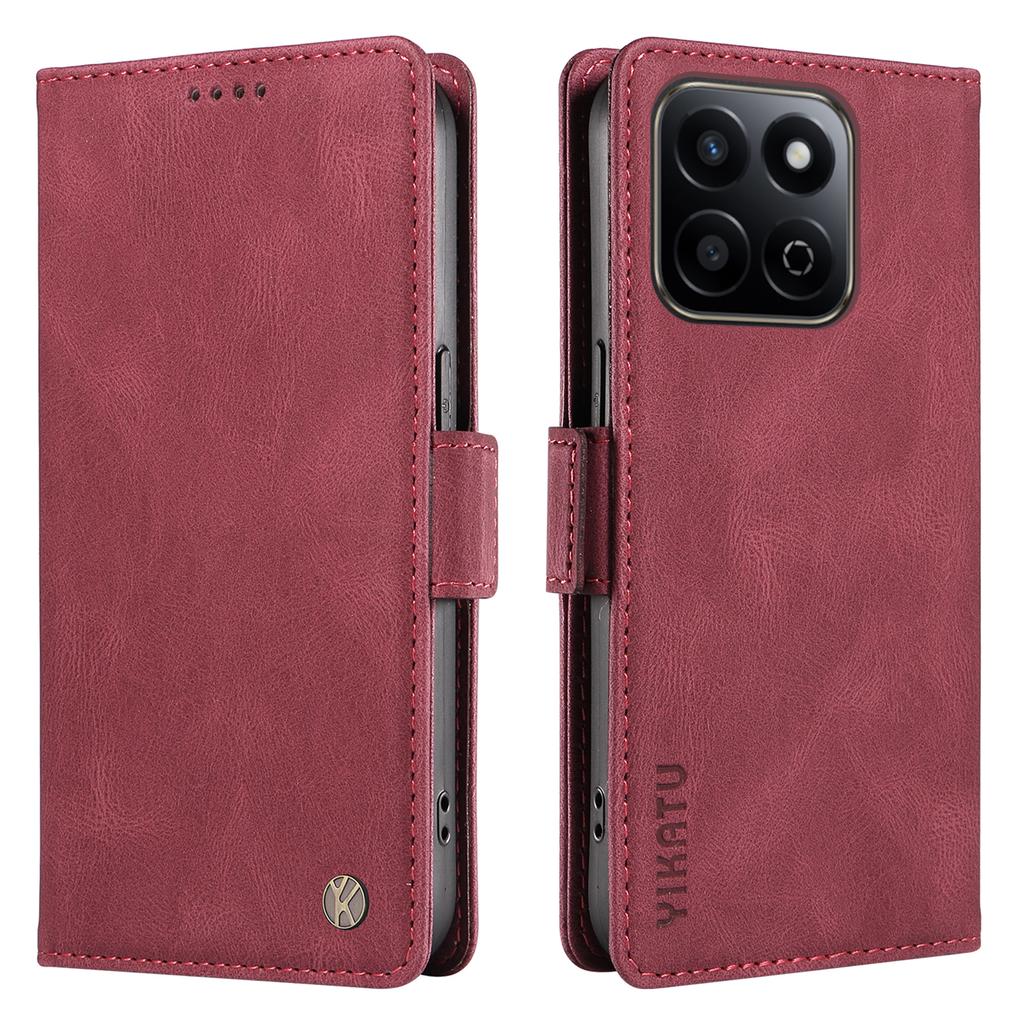 YIKATU YK-005 For Honor Play 60 Plus 5G/Play 9T/X7c 4G/200 Smart 5G Case PU Leather Wallet Phone Cover Skin Touch Feeling