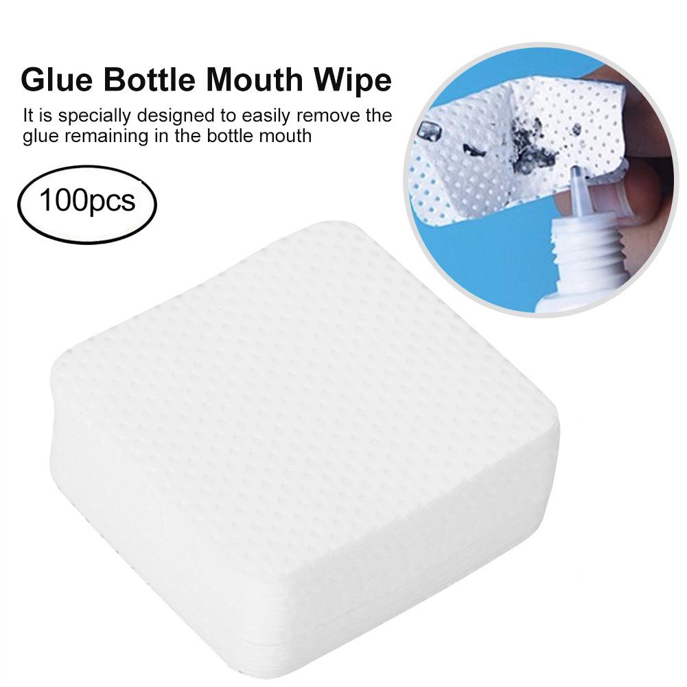 Eyelash Grafting Tool Glue Remove Cotton Pad Glue Bottle Mouth Wipe Glue Removal