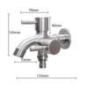 1PC 304 Stainless Steel Dual Outlet Washing Machine Faucet Multi Function Water Tap for Laundry Room Bathroom Accessories