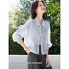 Mohan Yimei Damen Sommer Jacke mit Revers aus Hanf-Mischgewebe 2026