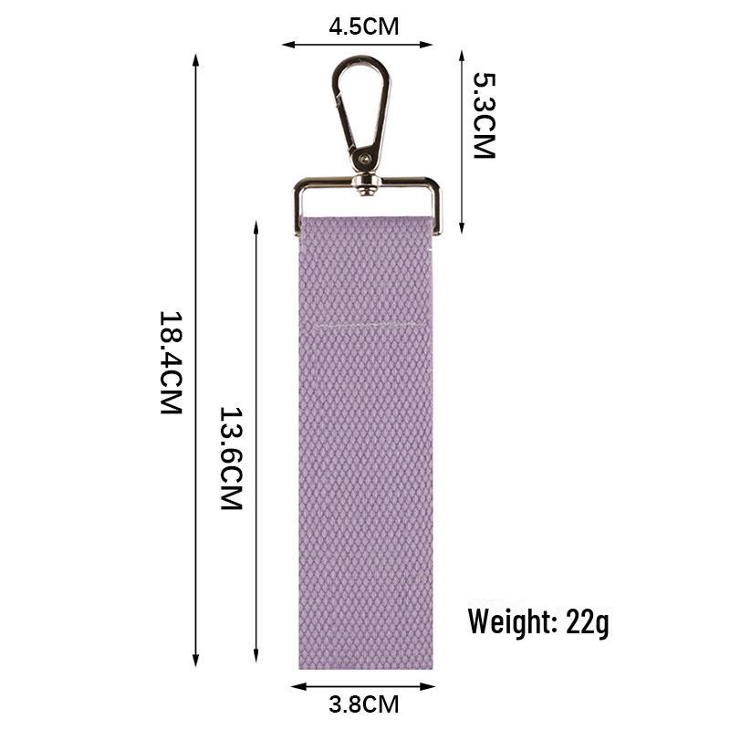 Personalized Pure Cotton Canvas Belt Keychain with Contrast Colors – Handmade INS Style