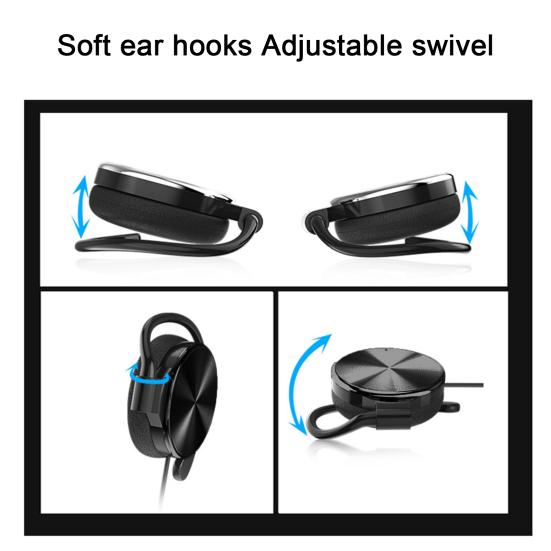 Wired Earphone Ear-hook with Microphone 3.5mm Ports Not In-ear Wire Phone Headset Sports Supply