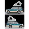 TOMYTEC Tomica Limited Vintage Neo 1/64 Scale LV-N206c Mitsubishi Pajero Mid-Roof Wide VR with Optional Parts, Green/Beige, 1991 Model, Includes Tent