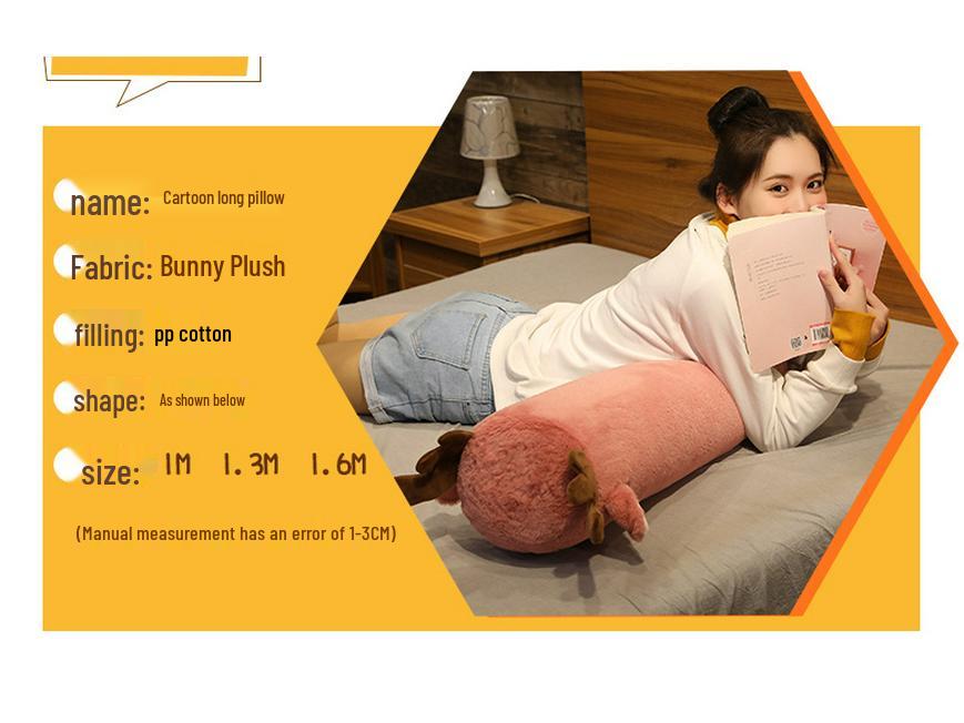 Body Pillow: Long, Cylindrical, Removable, Washable, Great for Leg Clamping and Pregnancy. Perfect for Kids' Beds.