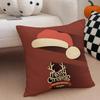 Christmas Red Collection Cushion Cover Throw Pillow Cover Hidden Button Durable Polyester Chair Cushion