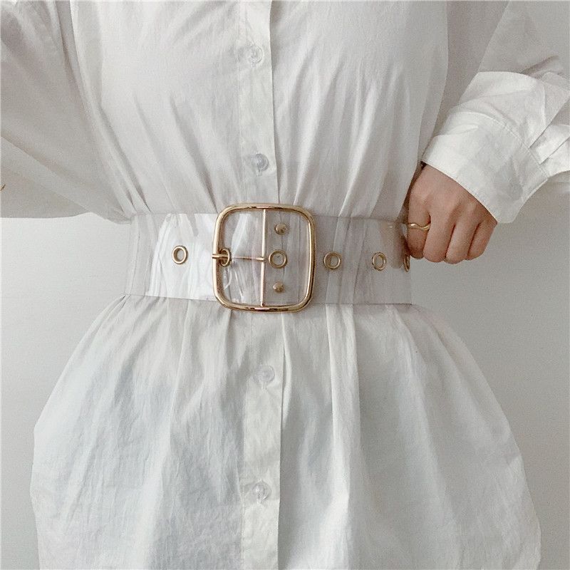 

Summer Korean Elegant Womens Stylish Wide Waist Belts For Dresses And Outfits 6.2 Wide Square