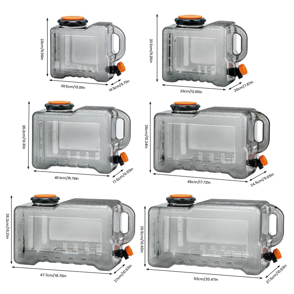 5L/8L/12L/18L/22L/25L Water Container No Leakage Water Tank Camping Water Bucket for Hiking Picnic Vehicle Outdoor Emergency
